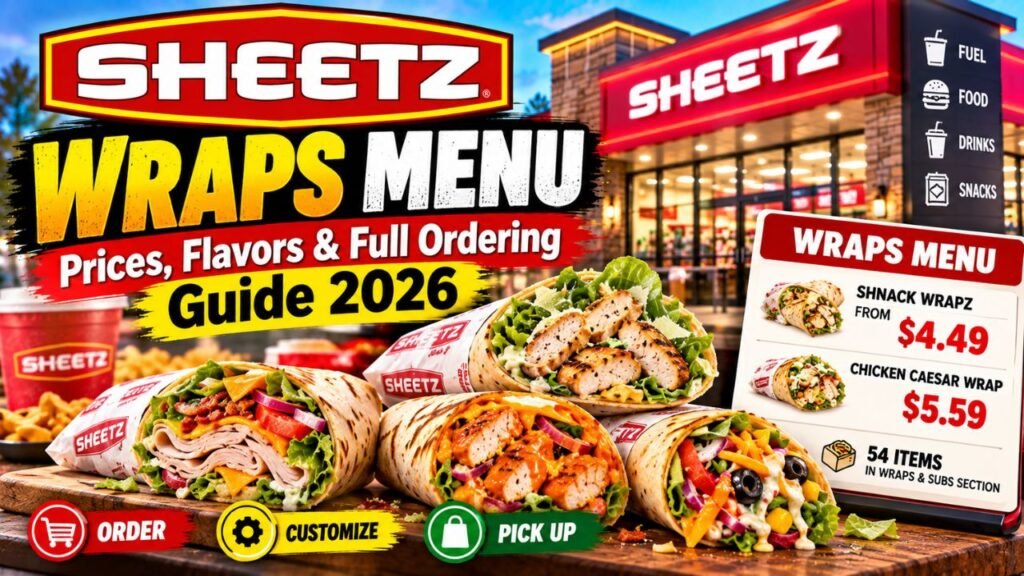 Sheetz Wraps Menu